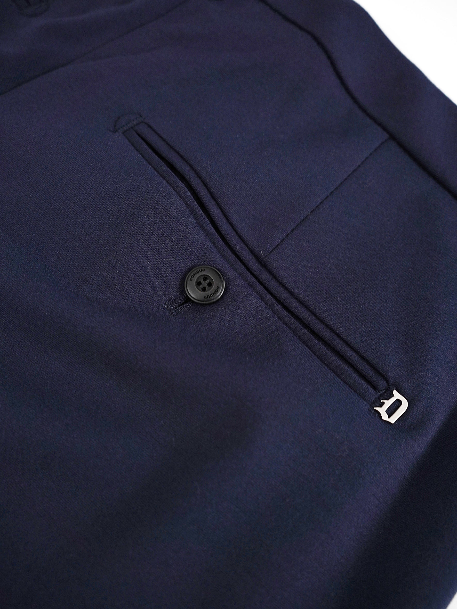 Dark blue jersey trousers